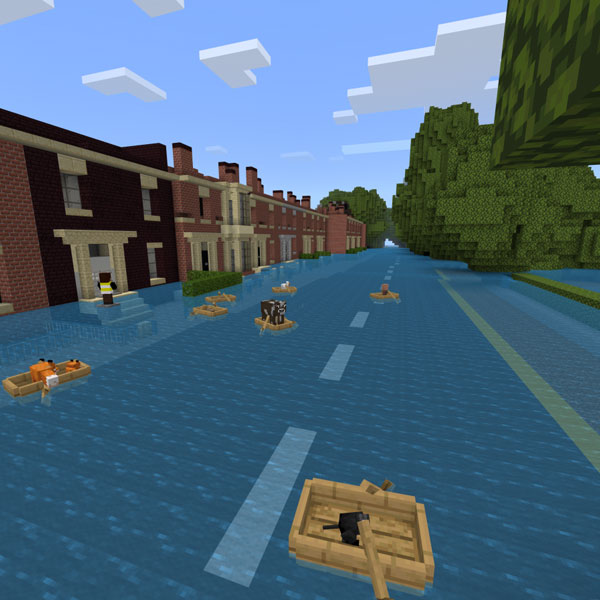Flooded Minecraft world