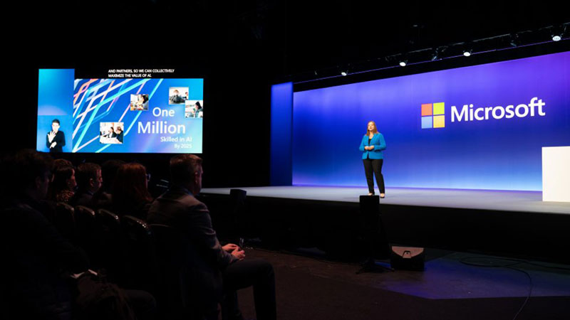 Clare Barclay, CEO of Microsoft UK speaking at Envision UK